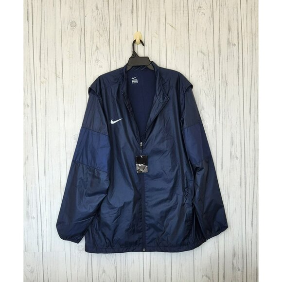 XXL Nike Men’s Sportswear Full Zip Activewear Sweatshirt Navy White 747986-419 - Picture 2 of 5